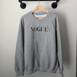 Grey Black Vogue Magazine Luxury Fashion Promo Crewneck Sweatshirt